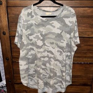 Camouflage Print Women's Top 1X